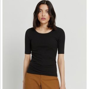 Frank & Oak Mid Sleeve Sportneck Top